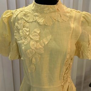 ANTONIO MELANI Yellow Floral Mini Dress